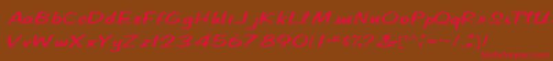 CindyPamMarkerRegular Font – Red Fonts on Brown Background