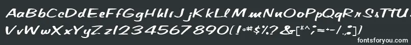 CindyPamMarkerRegular Font – White Fonts on Black Background