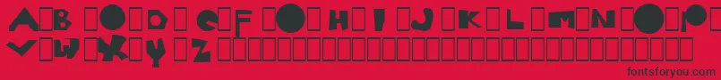 Moron Font – Black Fonts on Red Background