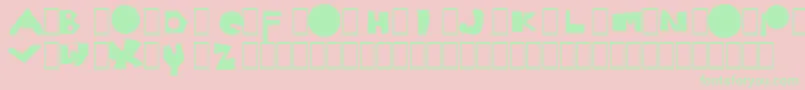 Moron Font – Green Fonts on Pink Background