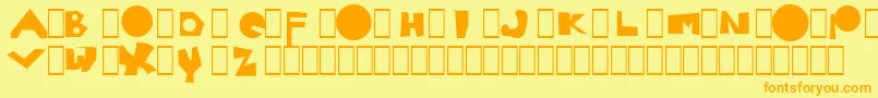 Moron Font – Orange Fonts on Yellow Background