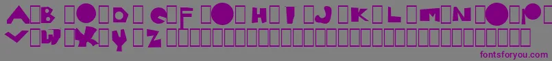 Moron Font – Purple Fonts on Gray Background