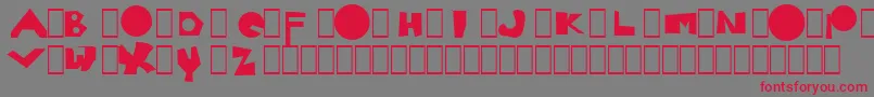 Moron Font – Red Fonts on Gray Background