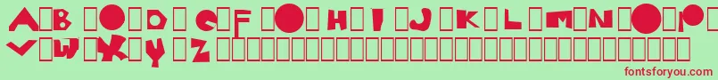 Moron Font – Red Fonts on Green Background