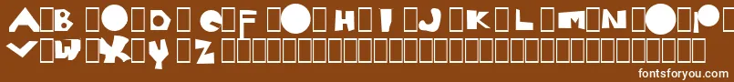 Moron-fontti – valkoiset fontit ruskealla taustalla