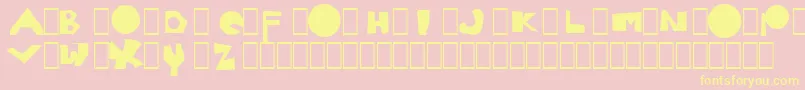 Moron Font – Yellow Fonts on Pink Background