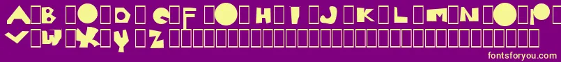 Moron Font – Yellow Fonts on Purple Background