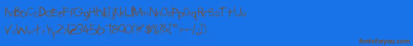 TrionaaRegular Font – Brown Fonts on Blue Background
