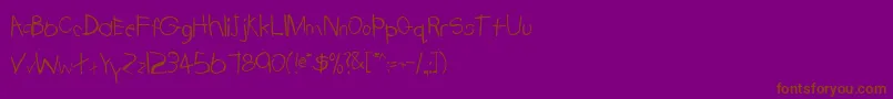 TrionaaRegular Font – Brown Fonts on Purple Background