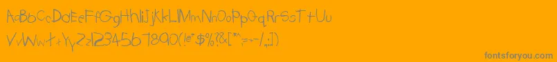 TrionaaRegular Font – Gray Fonts on Orange Background