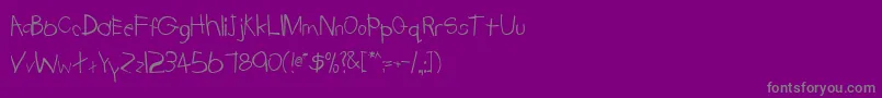 TrionaaRegular Font – Gray Fonts on Purple Background