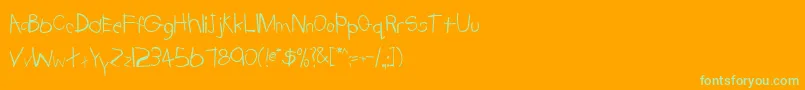 TrionaaRegular Font – Green Fonts on Orange Background