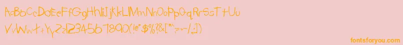 TrionaaRegular Font – Orange Fonts on Pink Background