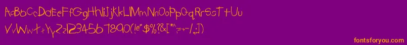 TrionaaRegular Font – Orange Fonts on Purple Background