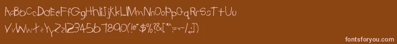 TrionaaRegular Font – Pink Fonts on Brown Background