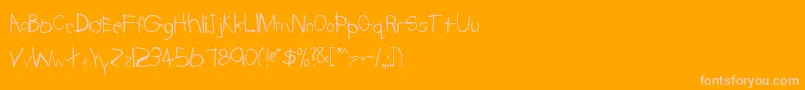 TrionaaRegular Font – Pink Fonts on Orange Background