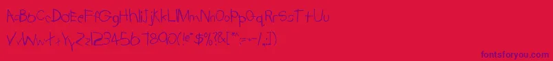 TrionaaRegular Font – Purple Fonts on Red Background
