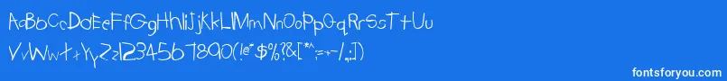 TrionaaRegular Font – White Fonts on Blue Background