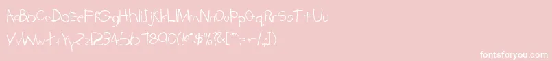 TrionaaRegular Font – White Fonts on Pink Background