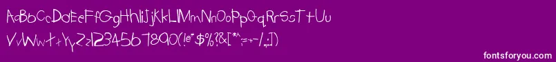 TrionaaRegular Font – White Fonts on Purple Background