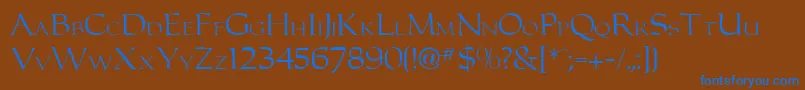 Carolu Font – Blue Fonts on Brown Background