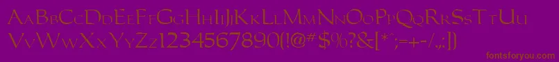 Carolu Font – Brown Fonts on Purple Background