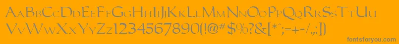Carolu-Schriftart – Graue Schriften auf orangefarbenem Hintergrund
