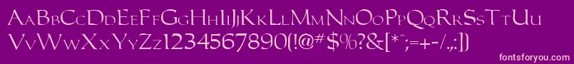 Carolu Font – Pink Fonts on Purple Background