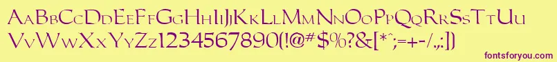 Carolu Font – Purple Fonts on Yellow Background