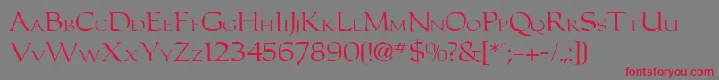 Carolu Font – Red Fonts on Gray Background