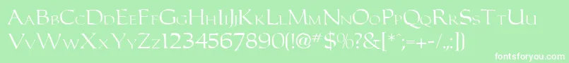 Carolu Font – White Fonts on Green Background