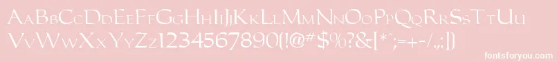 Carolu Font – White Fonts on Pink Background