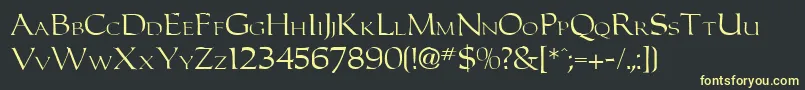 Carolu Font – Yellow Fonts on Black Background