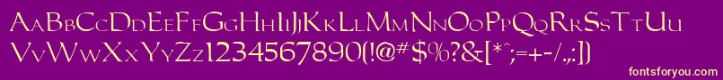 Carolu Font – Yellow Fonts on Purple Background