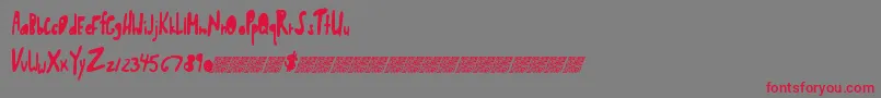 Shwedybawls Font – Red Fonts on Gray Background