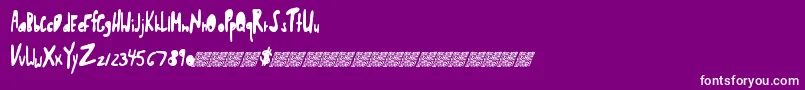 Shwedybawls Font – White Fonts on Purple Background