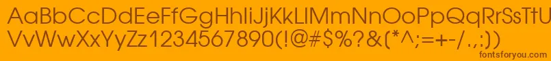 Avantgardegothicctt Font – Brown Fonts on Orange Background