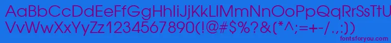 Avantgardegothicctt Font – Purple Fonts on Blue Background