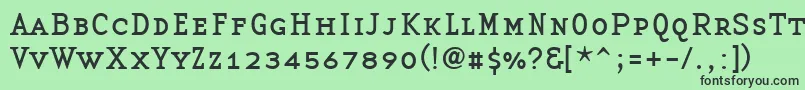 BasetwserifsmallcapsRegular-fontti – mustat fontit vihreällä taustalla