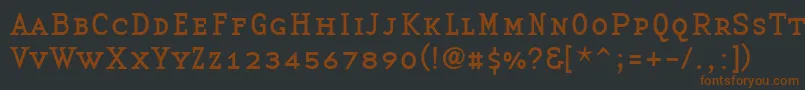 Czcionka BasetwserifsmallcapsRegular – brązowe czcionki na czarnym tle