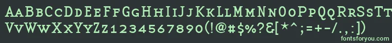 Police BasetwserifsmallcapsRegular – polices vertes sur fond noir