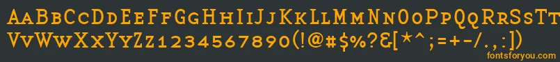 Czcionka BasetwserifsmallcapsRegular – pomarańczowe czcionki na czarnym tle