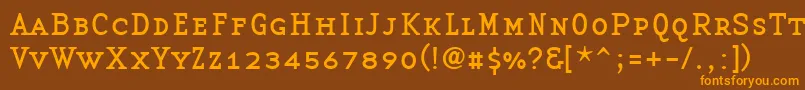 Шрифт BasetwserifsmallcapsRegular – оранжевые шрифты на коричневом фоне