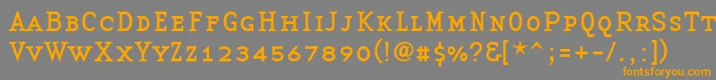 Шрифт BasetwserifsmallcapsRegular – оранжевые шрифты на сером фоне