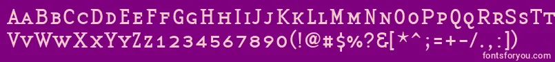Czcionka BasetwserifsmallcapsRegular – różowe czcionki na fioletowym tle