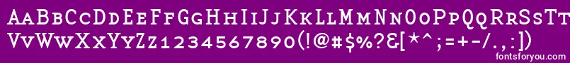 Fonte BasetwserifsmallcapsRegular – fontes brancas em um fundo violeta