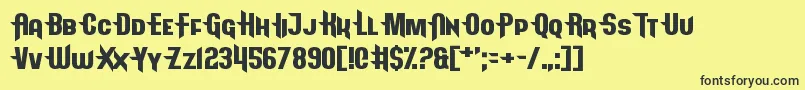 Arcapulse Font – Black Fonts on Yellow Background