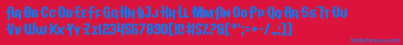 Arcapulse Font – Blue Fonts on Red Background