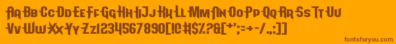 Arcapulse Font – Brown Fonts on Orange Background