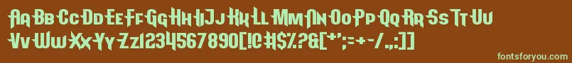 Arcapulse Font – Green Fonts on Brown Background